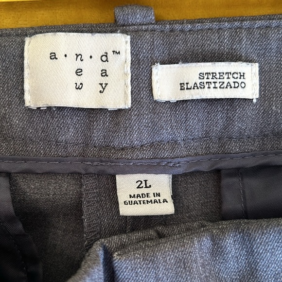 Gray stretch, high waisted slacks - Picture 3 of 7